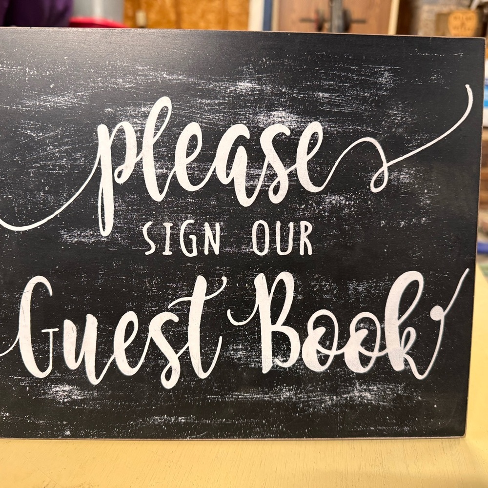 Black and White Guest Book Sign